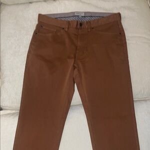 Peter Millar Ultimate Sateen five-pocket pants. British Tan color